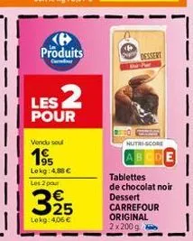 chocolat noir carrefour