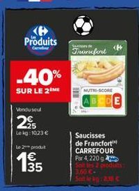 saucisses de Francfort Carrefour