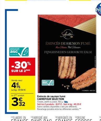 saumon fumé Carrefour