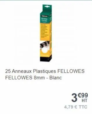 anneaux plastiques fellowes