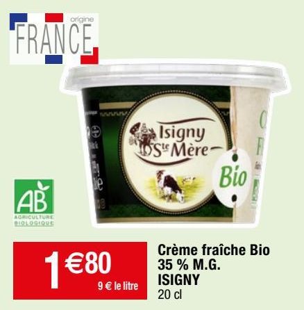 crème fraîche Isigny Sainte Mére