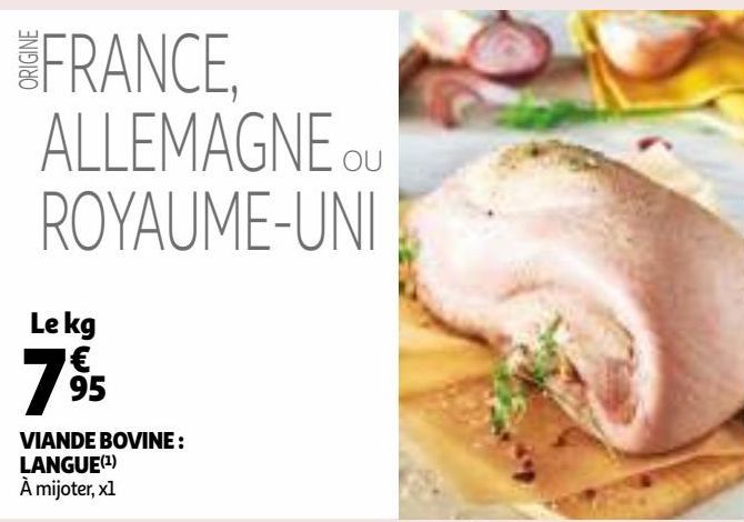 VIANDE BOVINE : LANGUE