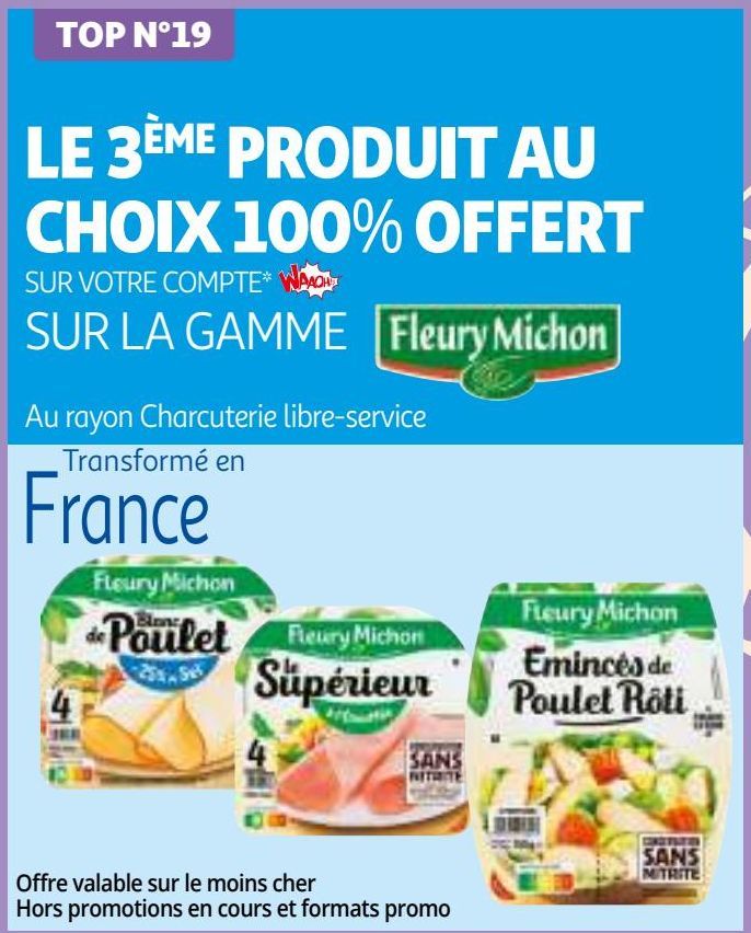 LE 3ÈME PRODUIT AU CHOIX 100% OFFERT SUR VOTRE COMPTE WAAOH!!! SUR LA GAMME