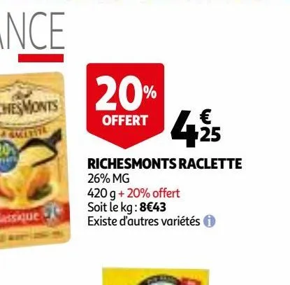 richesmonts raclette