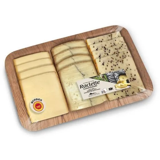 plateau de fromage à raclette morbier moutarde aop