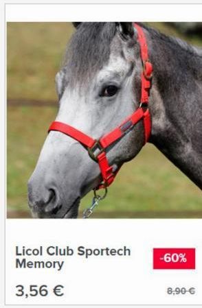 Licol Club Sportech Memory  3,56 €  -60%  8,90 € 