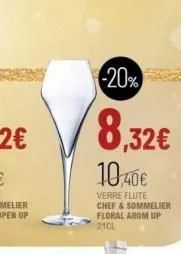 -20%  8,32€  10.40€  verre flute  chef & sommelier floral arom up 21cl 
