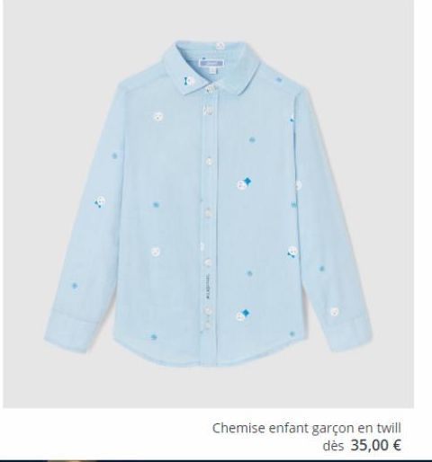 B  Chemise enfant garçon en twill dès 35,00 €  