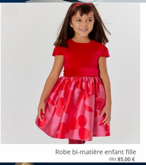 Robe bi-matière enfant fille dès 85,00 € 