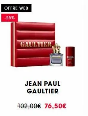 offre web  -25%  gaultier  jean paul gaultier  102,00€ 76,50€ 