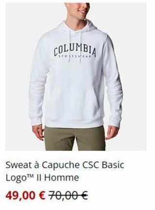 COLUMBIA  Sweat à Capuche CSC Basic Logo™ II Homme  49,00 € 70,00 € 