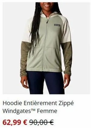 hoodie entièrement zippé windgatestm femme  62,99 € 90,00 € 