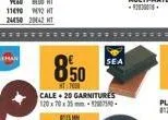 850  cale + 20 garnitures 120x70x35mm-120750  sea 