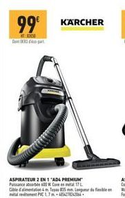 99€  HT Dent DER3 d'éco-part  KARCHER 