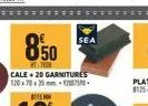 850  cale + 20 garnitures 120x70x35mm-120750  sea 