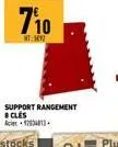 710  mt:5492  support rangement 8 cles acier 2013 