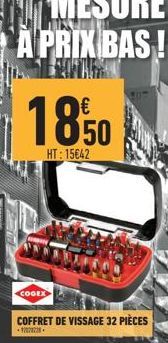 1850  HT: 15€42  COGEX  COFFRET DE VISSAGE 32 PIÈCES 