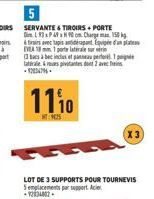 X3  LOT DE 3 SUPPORTS POUR TOURNEVIS 5 emplacements par support. Ace -9234002. 