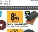 899  cale + 20 garnitures 120x70x35mm-120750  sea 