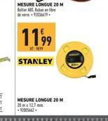 MESURE LONGUE 20 M BAS de ver 92036619  1199  STANLEY  MESURE LONGUE 20 M 2012,7 mm -2005462 