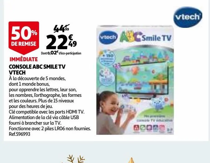 console abc smile tv vtech