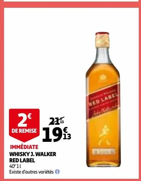whisky j. walker red label