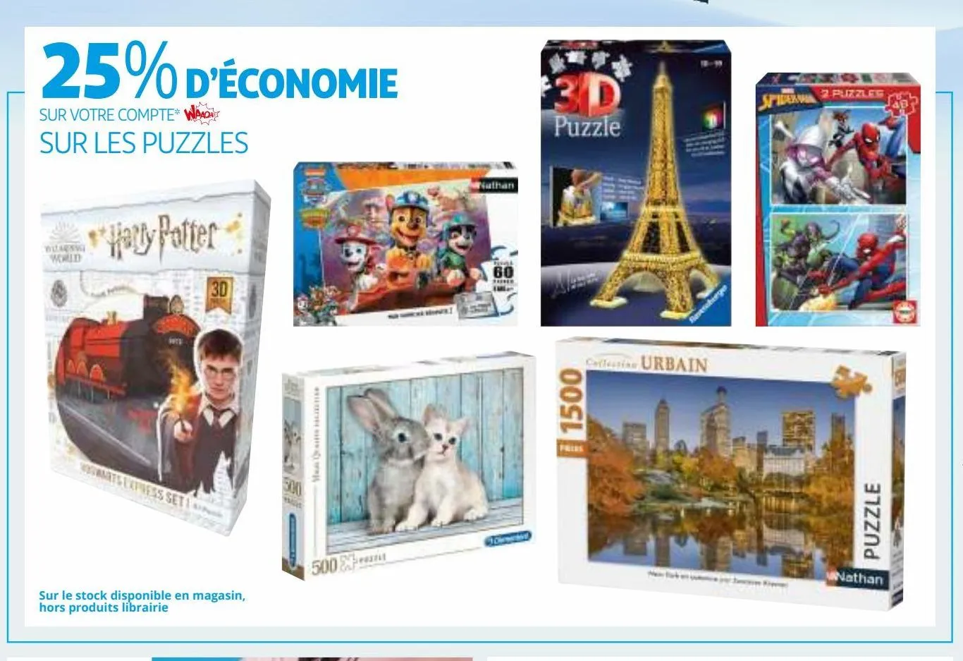 25% d´economie sur votre compte waaoh sur les puzzles