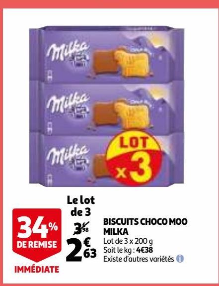 biscuits choco moo Milka