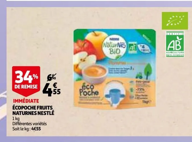 écopoche fruits naturnes nestlé