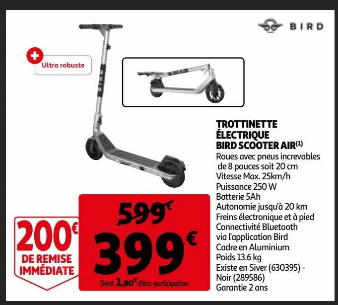 trottinette électrique bird scooter air(1)