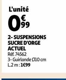 SUSPENSIONS SUCRE D'ORGE ACTUEL