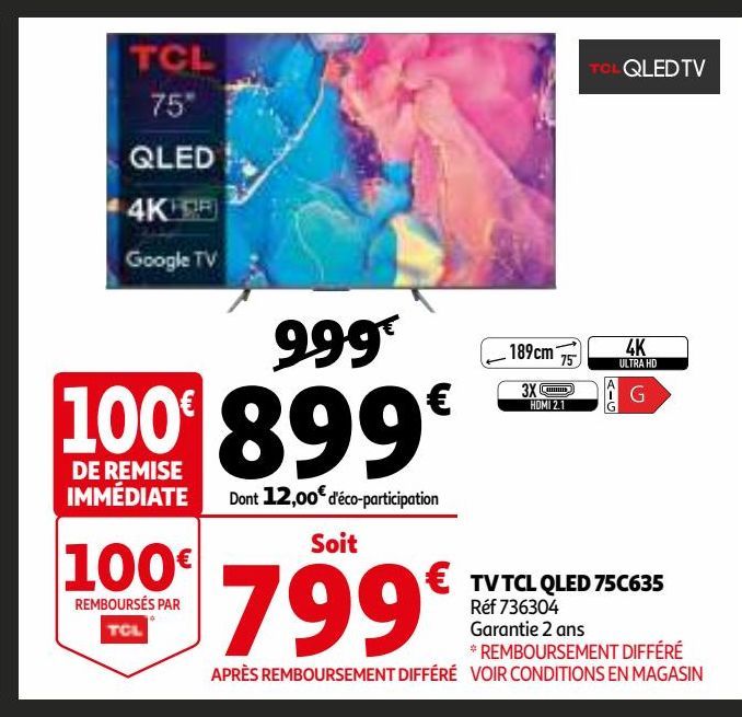 TV TCL QLED 75C635