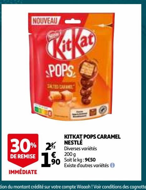 Kitkat pops caramel Nestle