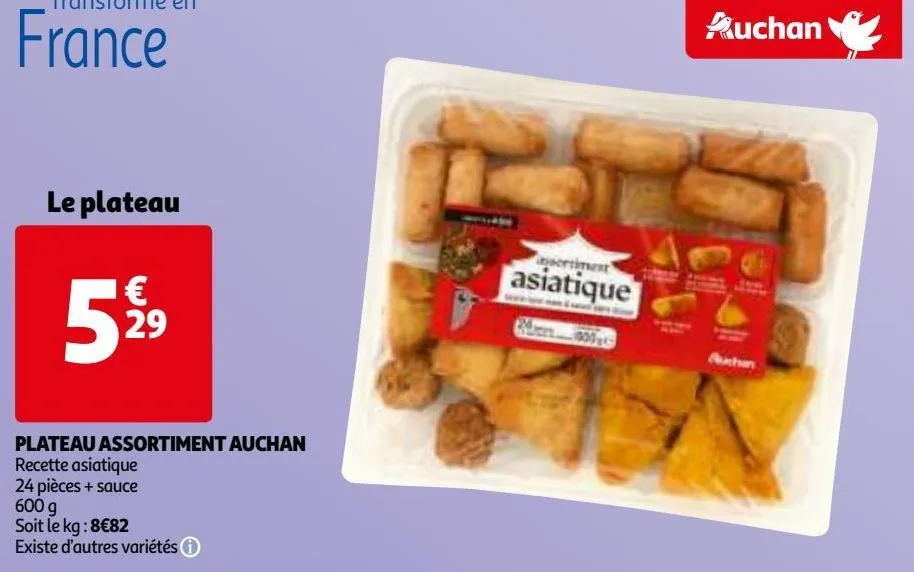 plateau assortiment auchan