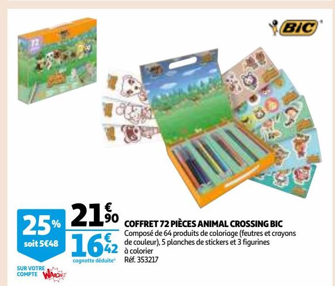 COFFRET 72 PIÈCES ANIMAL CROSSING BIC