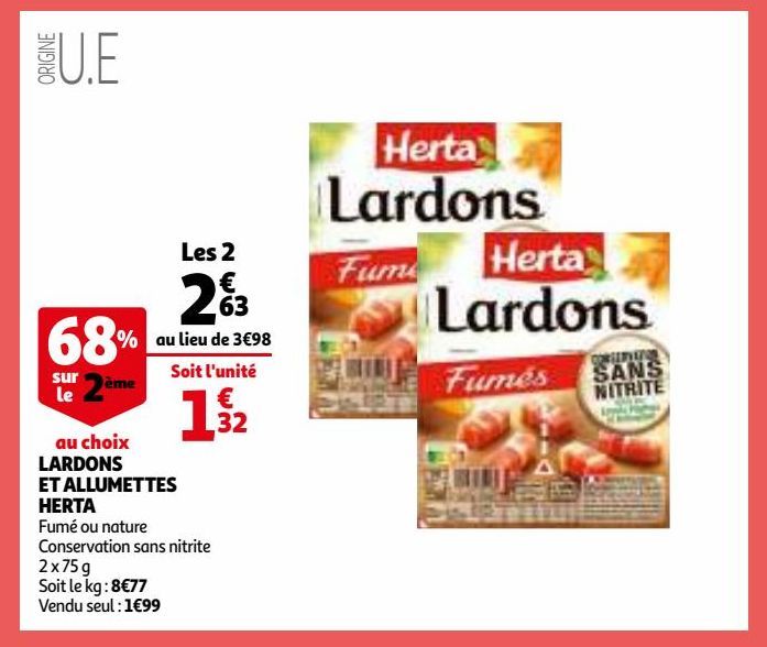 LARDONS ET ALLUMETTES HERTA