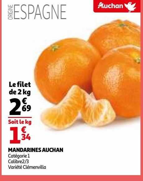 mandarines auchan