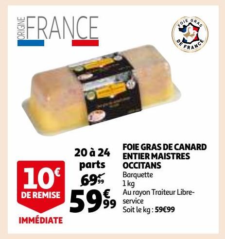 FOIE GRAS DE CANARD ENTIER MAISTRES OCCITANS