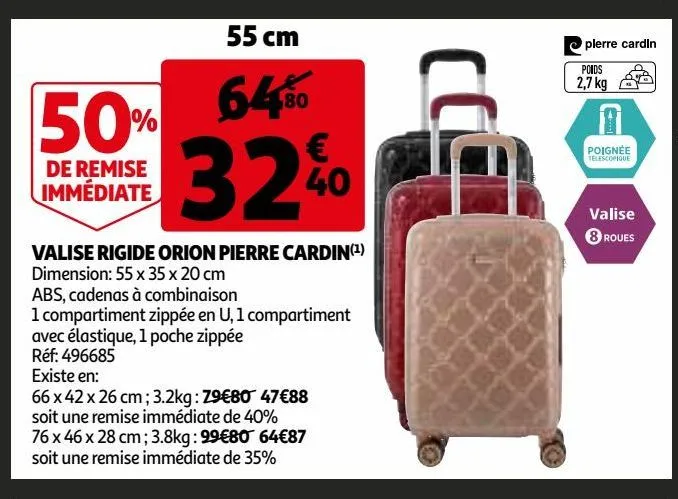 valise rigide orion pierre cardin