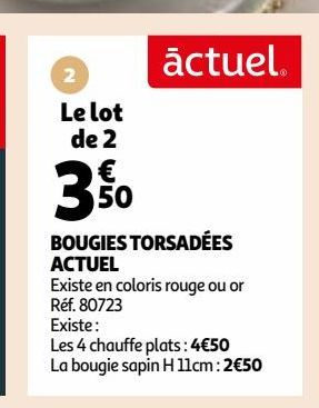 BOUGIES TORSADÉES ACTUEL