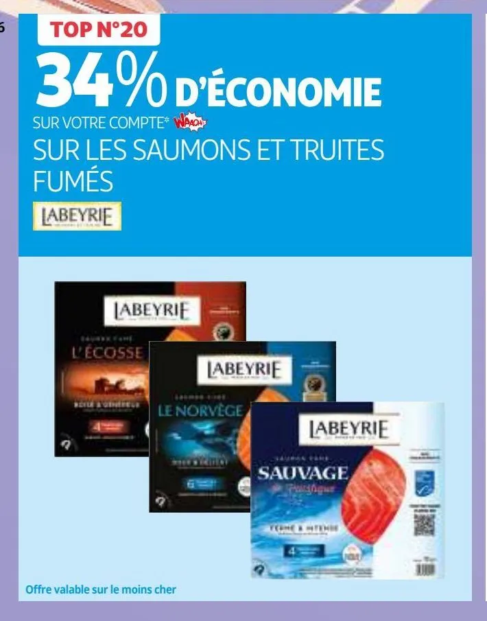 34% d´economie sur votre compte eaaoh sur le saumons et truites fumes labeyrie