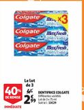 DENTIFRICE COLGATE  offre à 2,99€ sur Auchan Supermarché