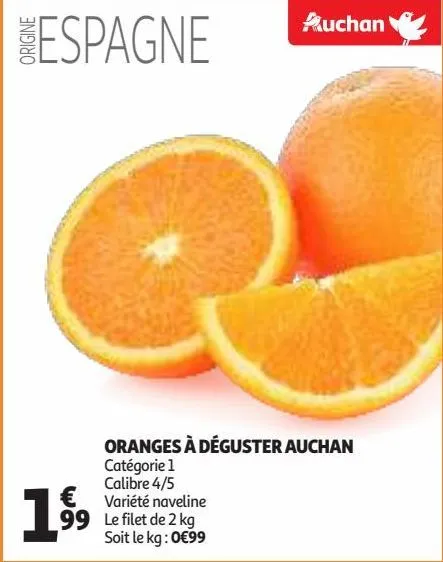 oranges à déguster auchan 