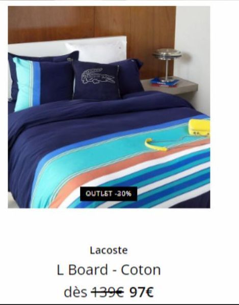 STENP  Zem  OUTLET -30%  Lacoste  L Board - Coton  dès 139€ 97€  