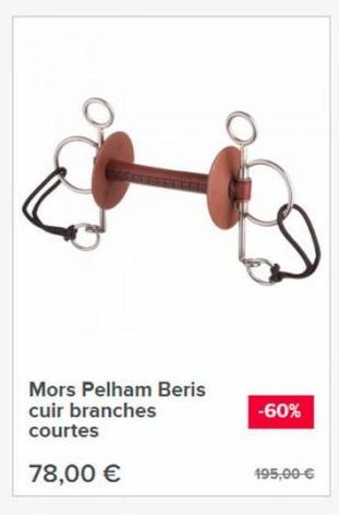 Mors Pelham Beris cuir branches courtes  78,00 €  -60%  495,00 € 