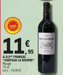 www  11,9  €  da  a.0.p fronsac "château la rivière"  rouge 75 cl.  le l: 15,93 €  lar 