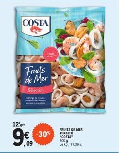 fruits de mer Costa