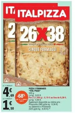 Promo Taco chat bouc cheese pizza chez E.Leclerc