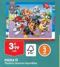 399  puzzle o plusieurs licences disponibles.  fsc  des  3  and 