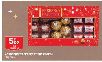 5⁰9  Nig  DOM  ASSORTIMENT FERRERO® PRESTIGE 16 pièces.  FERRERO PRESTIGE  M  M  REN 